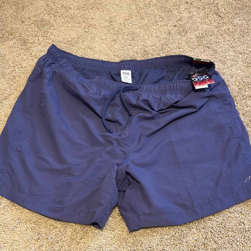 DSG Men’s Blue Swim Trunks Quick-Dry Elastic Waist